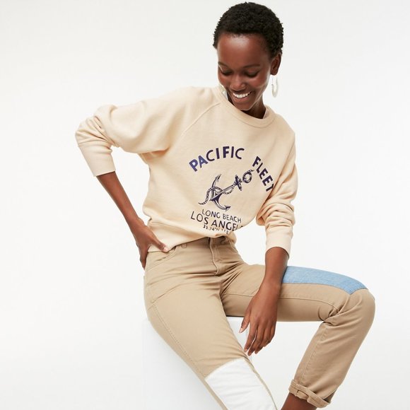 J.Crew Garment-dyed pacific fleet sweatshirt in original cotton terry - Picture 2 of 3